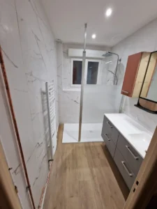 Rénovation d'une salle de bain Marc'eaux plombier chauffagiste Le Mans Sarthe